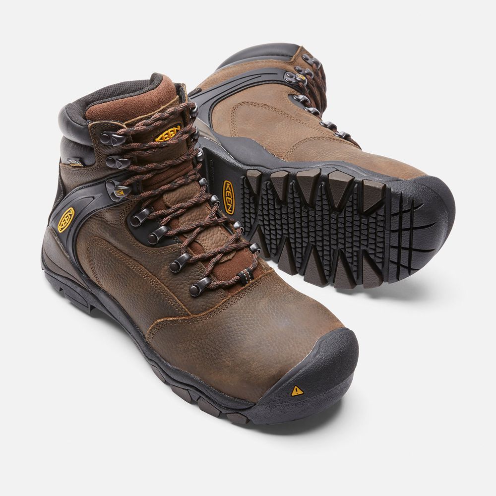 Keen Trekking Bot Erkek Kahverengi - Louisville 6\" (Steel Toe) - Türkiye MPEU68042